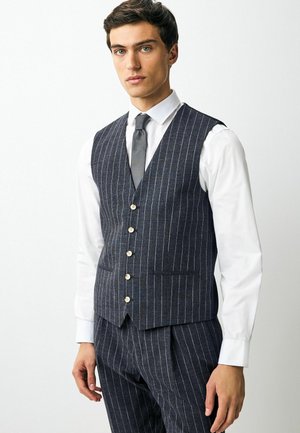 Next REGUALR FIT STRIPED - Waistcoat - navy