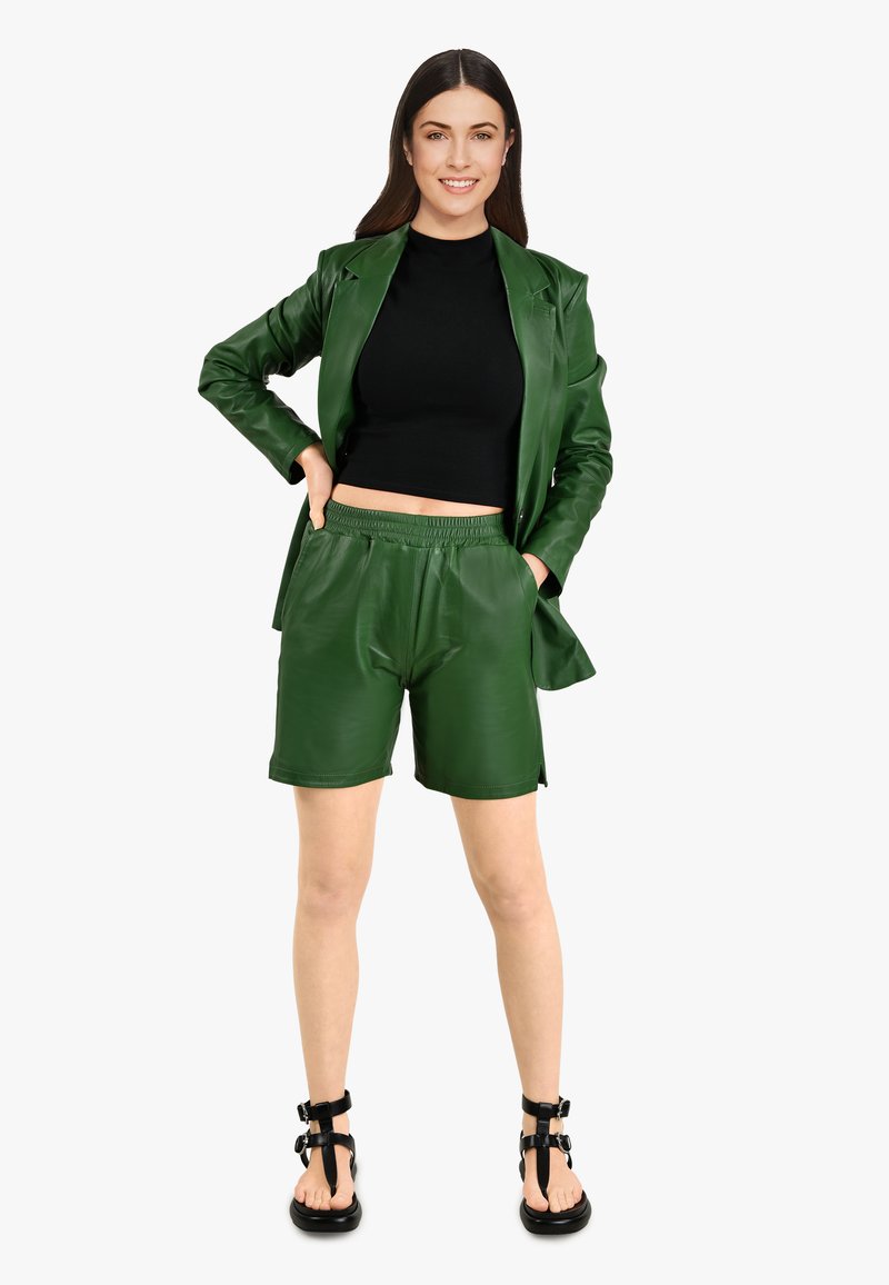 Oakwood Leren broek donkergroen