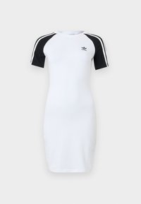 ADICOLOR 3-STRIPES RAGLAN SHORT SLEEVE - Jersey dress - white/black