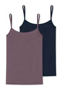 Schiesser SPAGHETTI 2 PACK  - Undershirt - dunkelblau pflaume