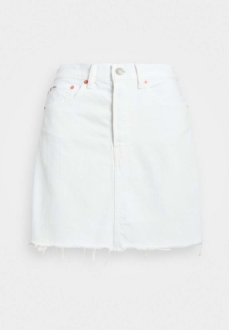 Polo Ralph Lauren SKIRT PENCIL - Mini skirt - nulah wash/white denim
