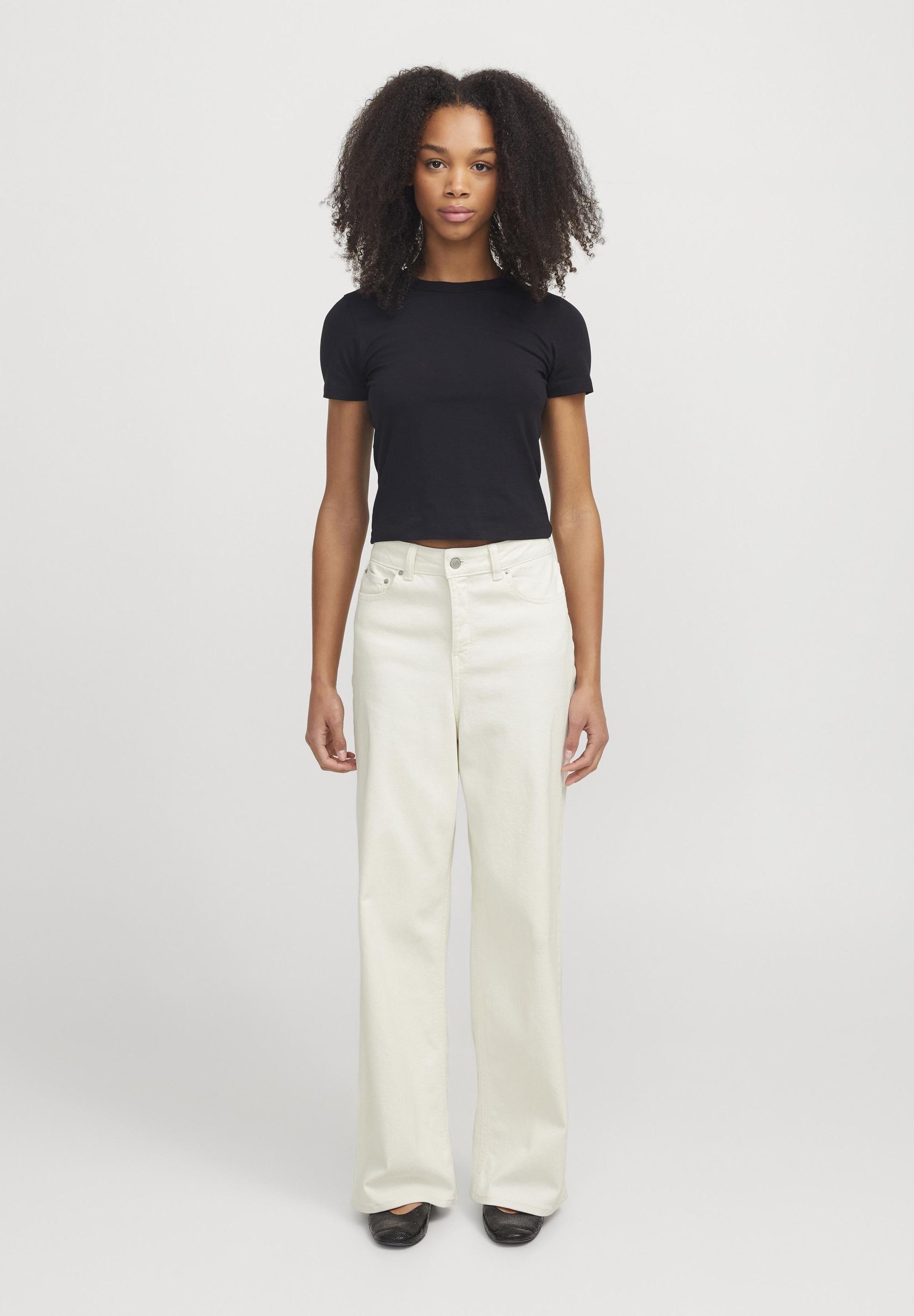 JJXX JXTOKYO WIDE FIT DENIM - Wide Leg - white denim detail