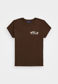 LOGO COTTON JERSEY CREWNECK TEE - Camiseta estampada - court brown