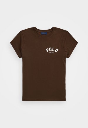 Polo Ralph Lauren, LOGO COTTON JERSEY CREWNECK TEE - Print T-shirt - court brown