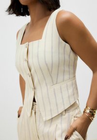 Next STRIPED SQUARE NECK - Weste - yellow