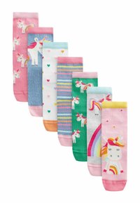 RICH UNICORN 7 PACK - Calze - pink green and blue