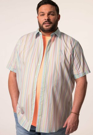 Men Plus, STRIPED SHIRT, SHORT SLEEVE, KENT COLLAR, COMFORT FIT, UP TO 8 XL - Overhemd - bleached denim