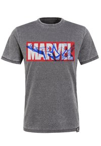 Print T-shirt - dunkelgrau