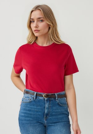 REGULAR FIT CREW NECK - T-shirt basic - red