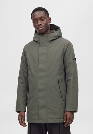 Aigle, MID-LENGTH PARKA WITH HOOD MTD - Parka - ardoise