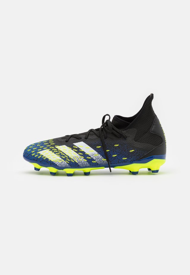 PREDATOR FREAK .3 MG - Fußballschuh Nocken - core black/footwear white/solar yellow