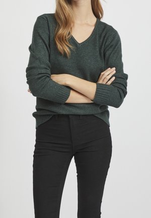 Neule - mottled dark green