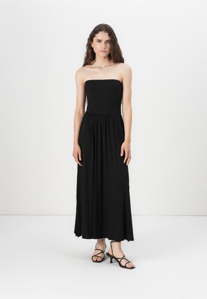 STRAPLESS DROP WAIST DRESS - Džersio suknelė - true black