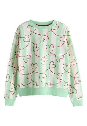 Next, REGULAR FIT - SUPERSOFT PEACHED ESSENTIALS CREW NECK SEAM DETAIL . - Felpa - green heart stripe