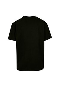 Sort t-shirt, kortærmede, rund halsudskæring, lige snit. Glat tekstur, minimalistisk design, ingen mønstre eller pynt.
