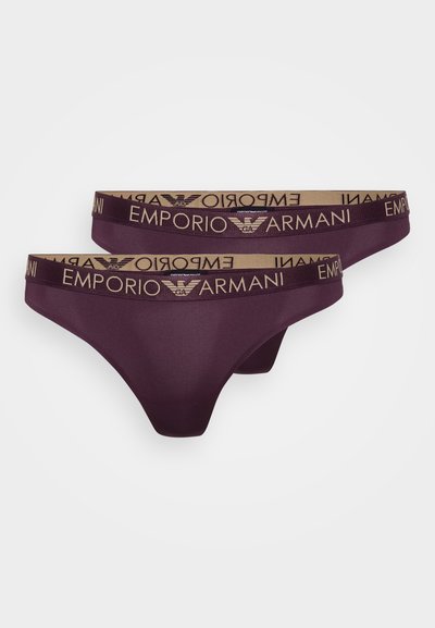 Emporio Armani THONG 2 PACK - String - mora blackberry