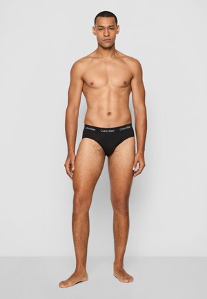 HIP BRIEF 3 PACK COTTON STRETCH - Nohavičky/Slipy - black