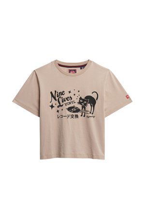 SUPERDRY - T-shirt print - humus beige