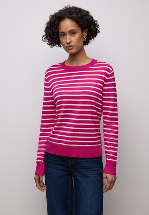 GESTREIFTER PULLOVER - Pullover - pink