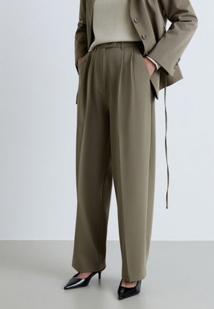 Calliope, PANTALONE LUNGO TINTA UNITA - Pantalon classique - verde kaki