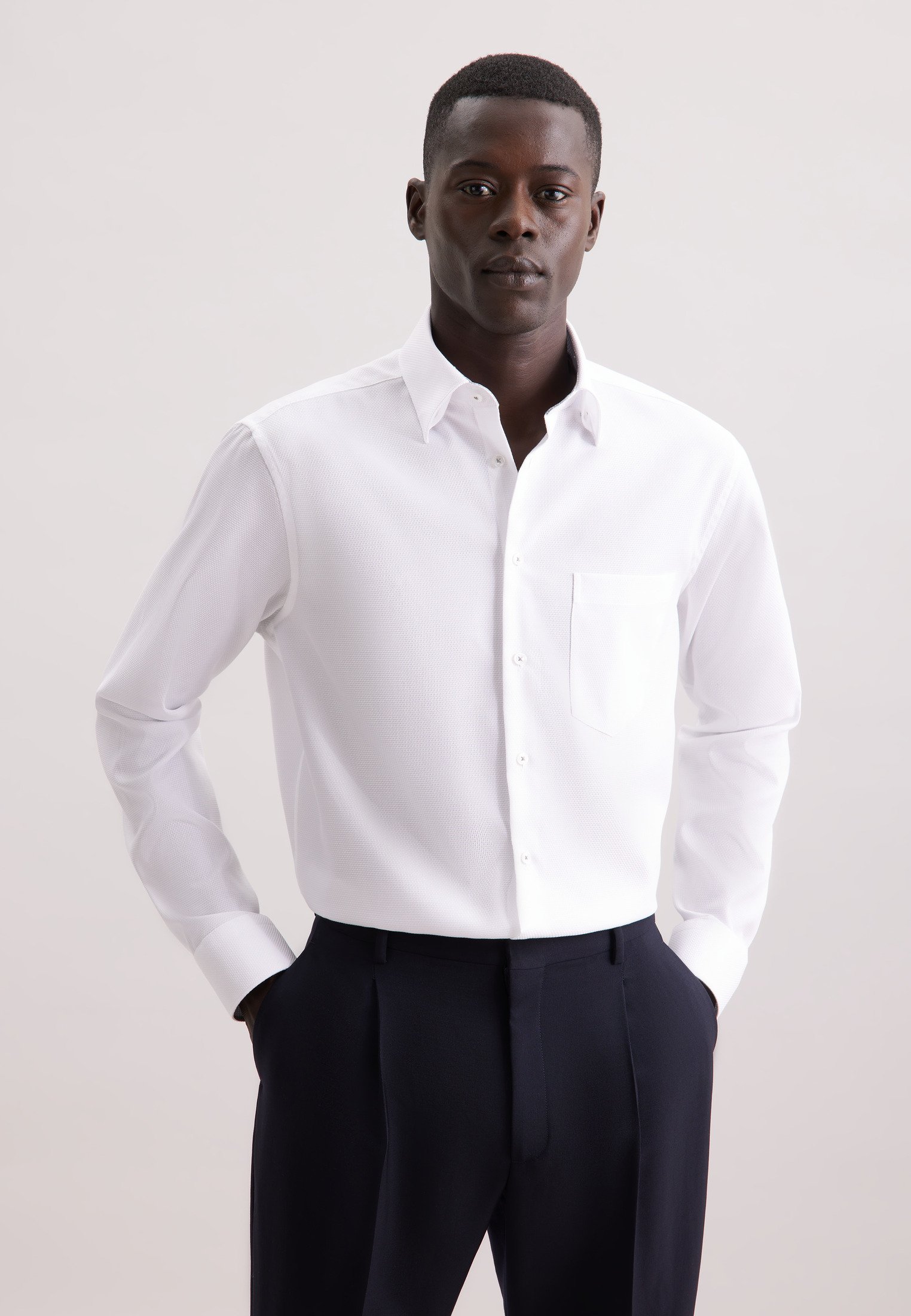 Chemise Homme Professionnelle Seidensticker - Infroissable, Coupe Slim Fit - Pour Le Bureau Et Les Occasions