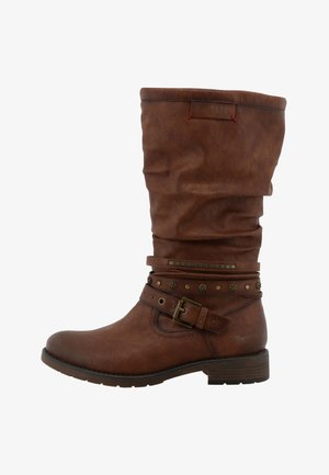 Mustang Plateaustiefel - cognac