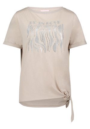 Betty Barclay, BETTY BARCLAY MIT SCHLEIFENKNOTEN CASUAL-SHIRT - T-shirt imprimé - beige