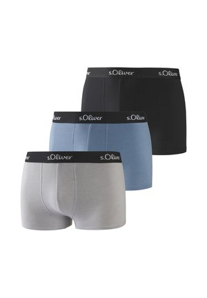 s.Oliver, S.OLIVER BOXER 3 PACK - Kurze Boxershorts - grau blau schwarz