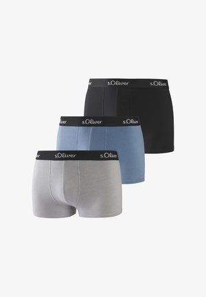s.Oliver, S.OLIVER BOXER 3 PACK - Kurze Boxershorts - grau blau schwarz
