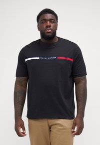 Tommy Hilfiger CHEST INSERT TEE - Print T-shirt - black