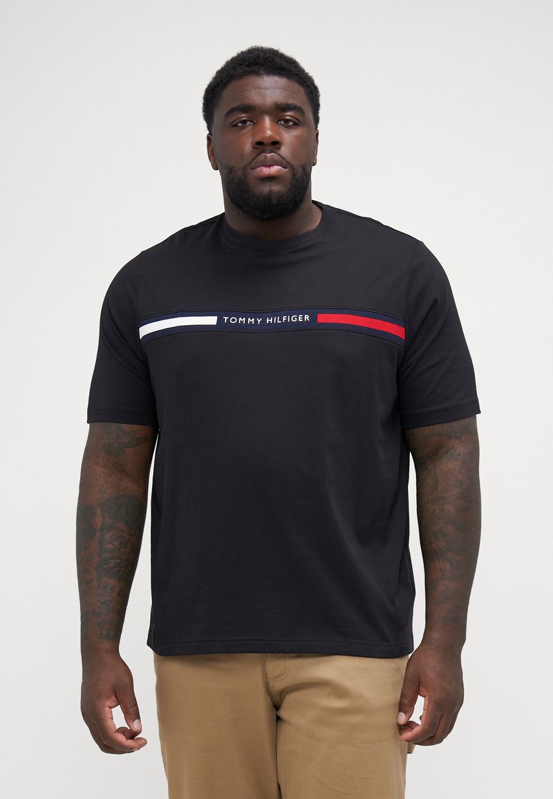 Tommy Hilfiger CHEST INSERT TEE - Print T-shirt - black