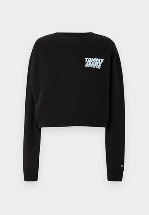 Tommy Jeans BUBBLE CREW - Collegepaita - black