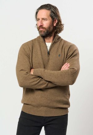 MCS MCAXEL - Strickpullover - brown melange