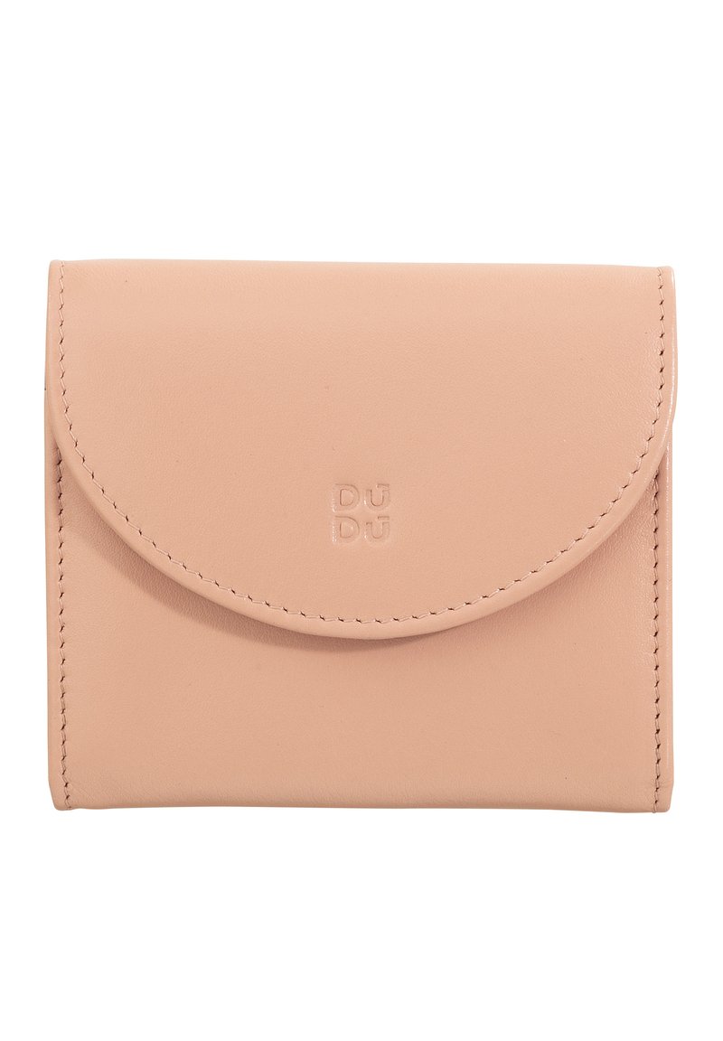 DUDU MINI IN VERA CON  ZIP CHIUSURA A BOTTONE  COMPATTO - Portafoglio - rosa cipria