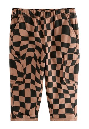 Next SIDE PULL-ON STANDARD - Pantaloni - black tan checkerboard