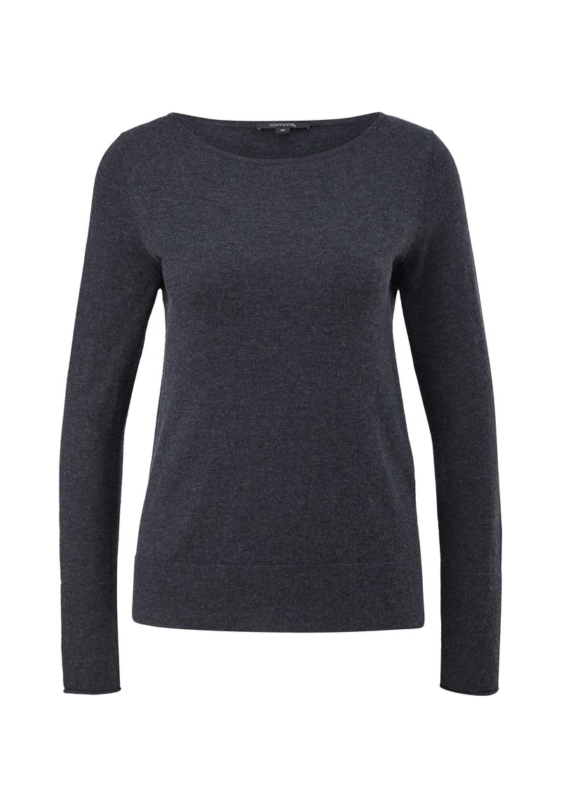 Damen Strickjacken | comma Strickpullover dark grey/anthrazit-meliert - FU01308 Damen Strickjacken | comma Strickpullover dark grey/anthrazit-meliert - FU01308