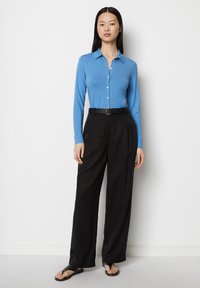 Marc O'Polo LONG SLEEVE COLLAR PLACKET - Nööpidega pluus - shiny sky