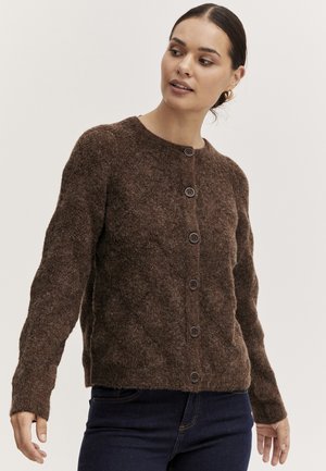 BYMARTINE POINTELLE  - Cardigan - brunette melange