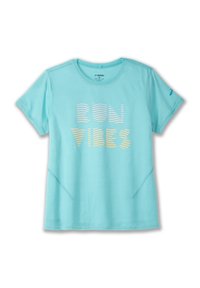 Brooks DISTANCE SHORT SLEEVE 3.0 - Spordi T-särk - aqua run vibes