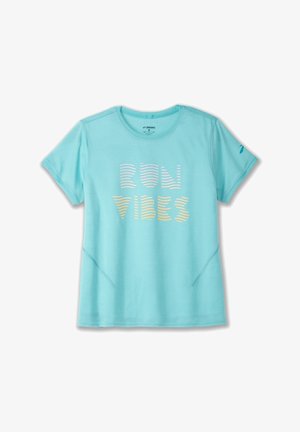 Brooks DISTANCE SHORT SLEEVE 3.0 - Sport T-shirt - aqua run vibes