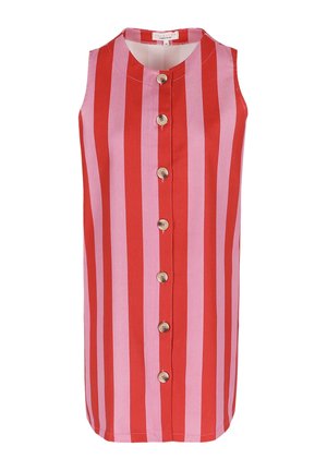 LolaLiza, STRIPED BUTTON DRESS STRIPED BUTTON DRESS - Jurk - red orange