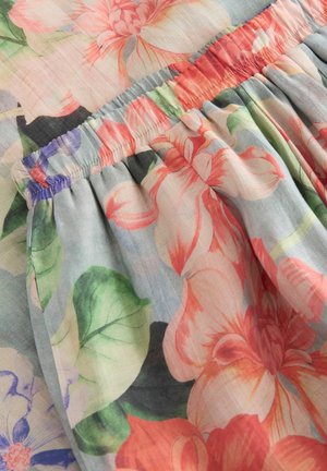 Next TALL FIT - SUPER WIDE SHEER PRINTED - Kelnės - blue green floral