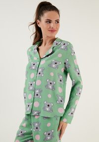 LELA REGULAR FIT - Pizsama szett - green