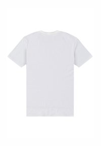 Witte T-shirt met korte mouwen, gemaakt van katoen, met een ronde halslijn en een gladde, platte textuur zonder patronen of graphics.