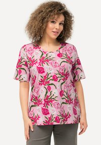 Ulla Popken SEASHELL SHORT SLEEVE - Triko s potiskem - pink