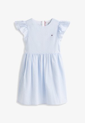 Tommy Hilfiger, STRIPE SEERSUCKER FIT AND FLARE DRESS - Vestito elegante - sweet blue