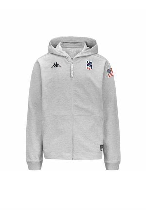 Felpa con cappuccio - grey md-white-melange