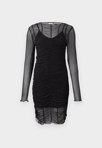 NMJUDITH DRAPED SHORT DRESS - Juhlamekko - black
