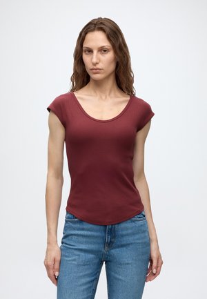 Topshop LISSY - T-shirt basique - burgundy