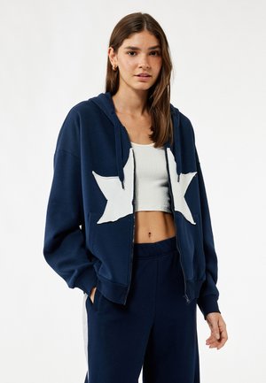 Tröja med dragkedja - dark blue